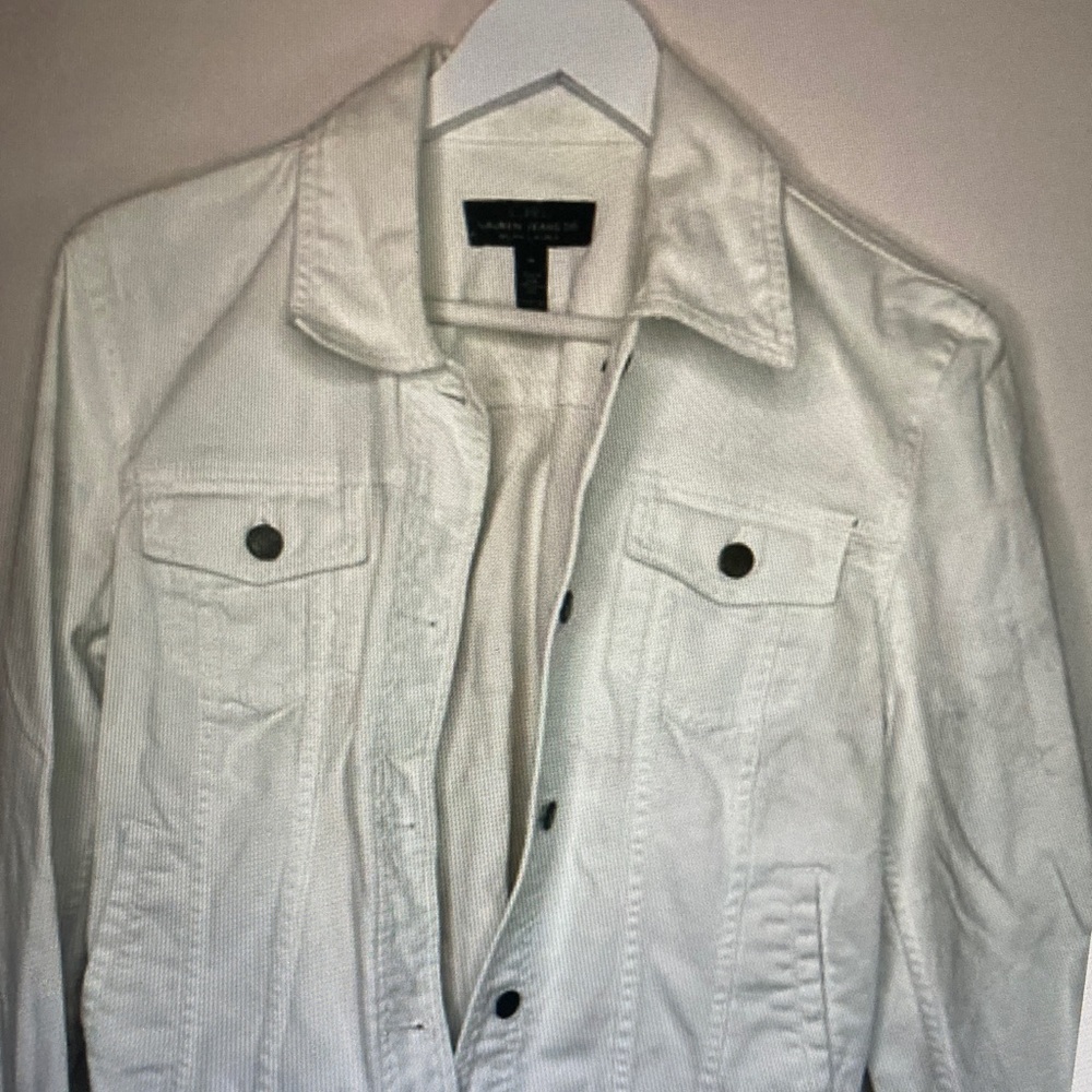 Lauren Ralph Lauren White Denim Jean Jacket med